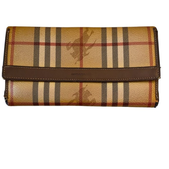 Burberry Horseferry Check Pattern Wallet Vintage - Picture 1 of 14